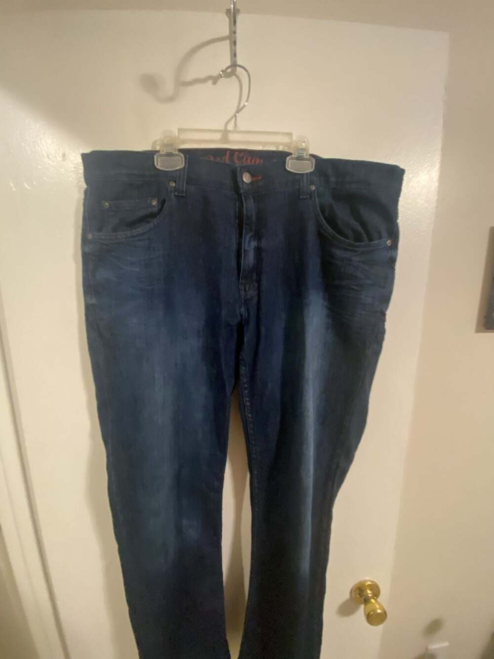 Red Camel Men's Slim Straight Dark Wash Denim Jeans Size 36x30